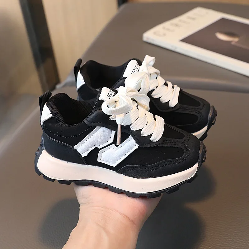 Kids Sneakers Boys Casual Sport Lightweight Children Shoes PU Leather Anti Slippery Kids Sneakers Size 21-30