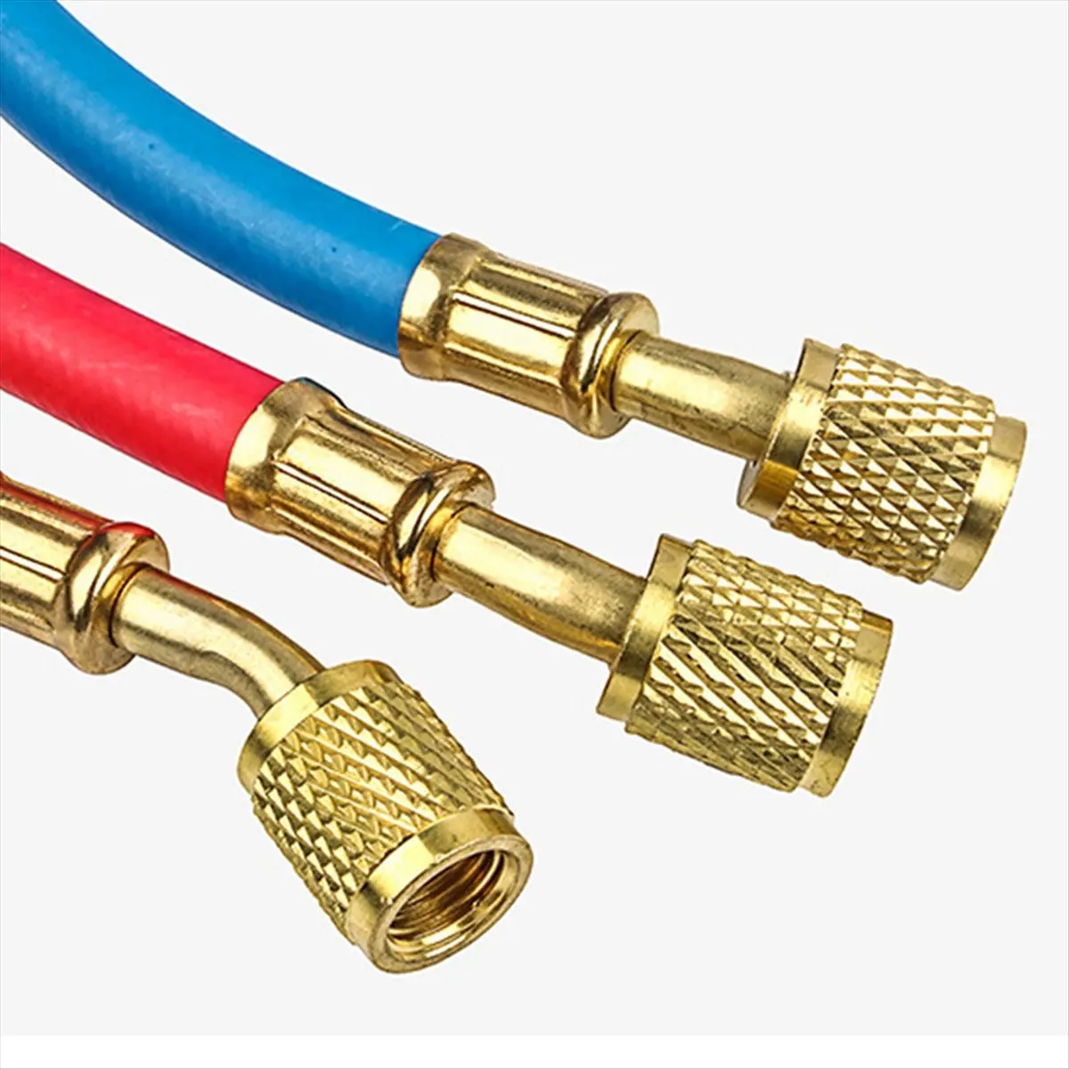 ABNQ 1.5M AC Charging Hose Tube Kit Hose Low Loss Fittings for R134A R12 R22 Refrigerant Air Conditioning Manifold Gauge