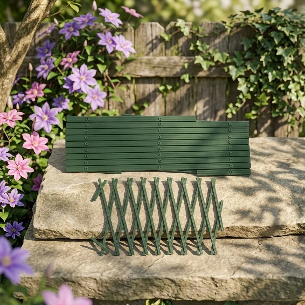 Plastic Expandable Trellis for Climbing Plants Wall Mounted for Clematis Vines Climbing Roses and Garden Division 1.8m x 30cm