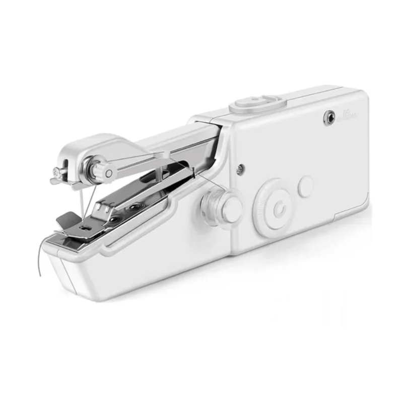 ماكينة خياطة محمولة باليد، ماكينة خياطة صغيرة محمولة تعمل بالبطارية ومنفذ USB للمبتدئين في المنزل الإصلاح السريع