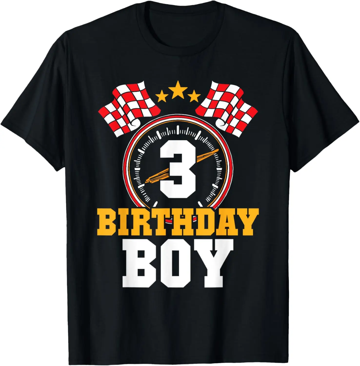 

Birthday Boy 3rd Race Car Party 3 Years Old Racing Driver T-Shirt