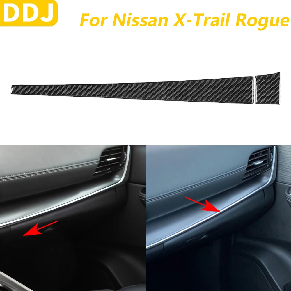 

For Nissan X-Trail Rogue 2021-2024 Carbon Fiber Co-pilot Instrument Dashboard Panel Decorative Cover Car Accessories Sticker
