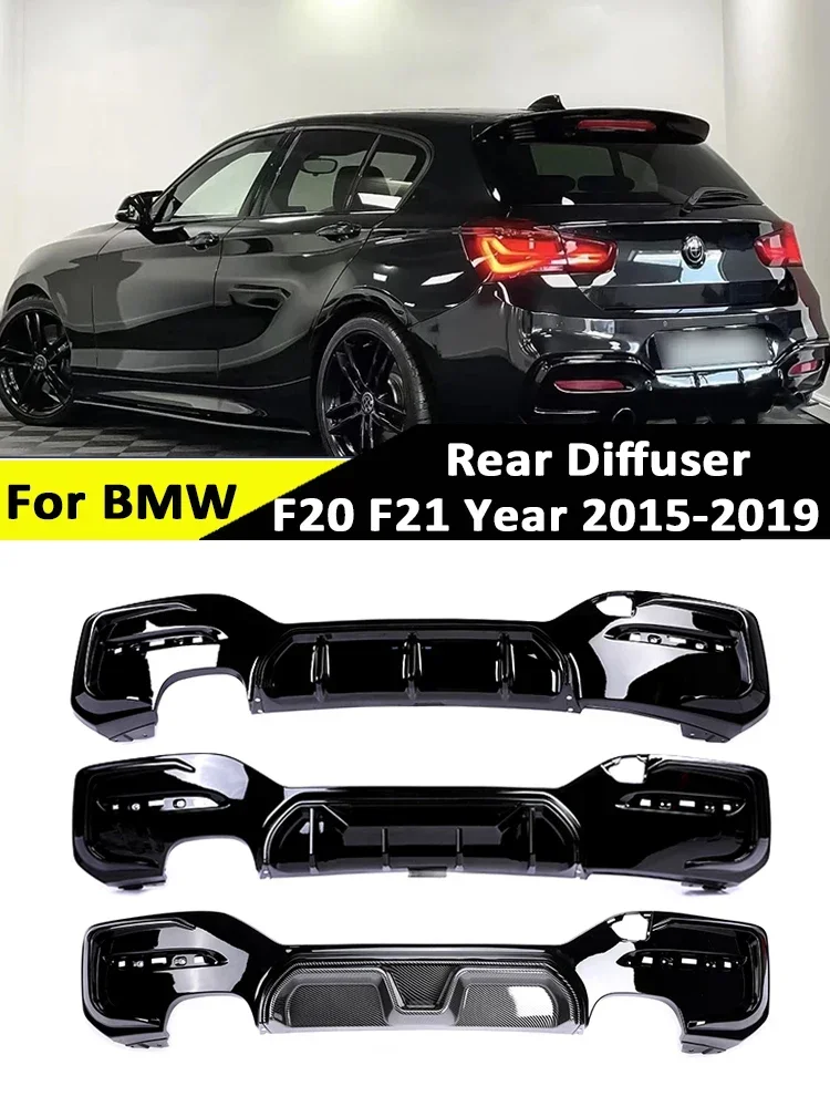 For BMW 1 Series F20 F21 LCI 2015 -2019 M Sport M Tech Rear Bumper Diffuser CS Competition MP Style Diffusor Spoiler Lip Carbon