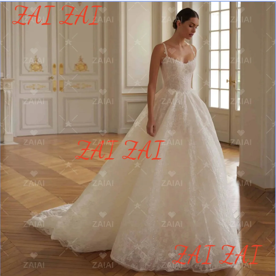 

Customized Luxury Ball Gowns Wedding Dresses Vintage Lace Wedding Dress A-Line Appliques Princess Bridal Gown Corset Bride Gown