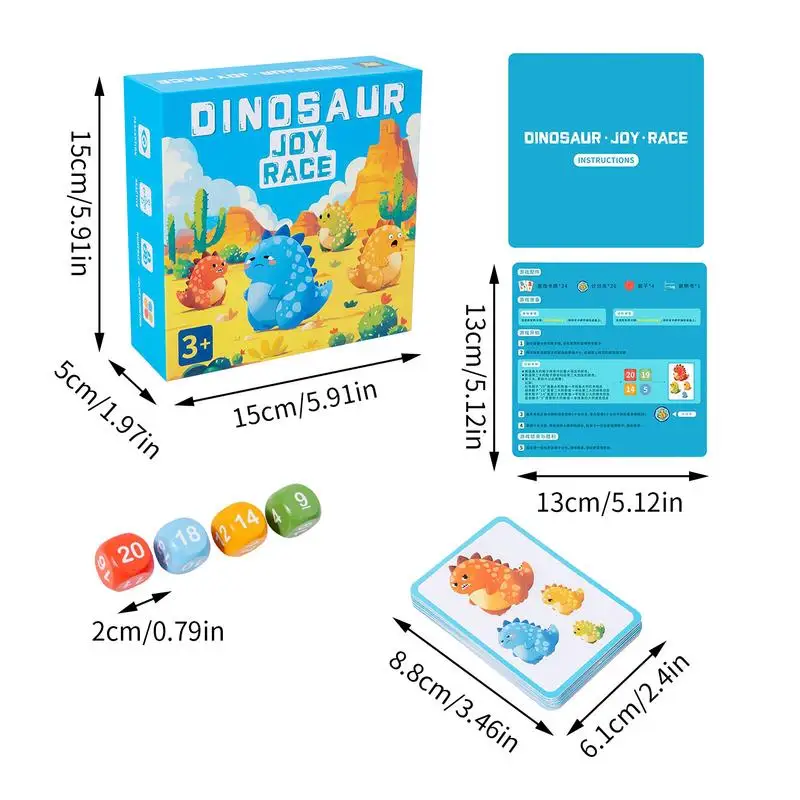 Dinozaury Gra Karciana Dopasowywanie Kostki Gra Dziecięca Matematyka Interakcja Rodzic-Dziecko Konkurencja Rozrywka Kolorowe Kostki Dla Przyjaciół