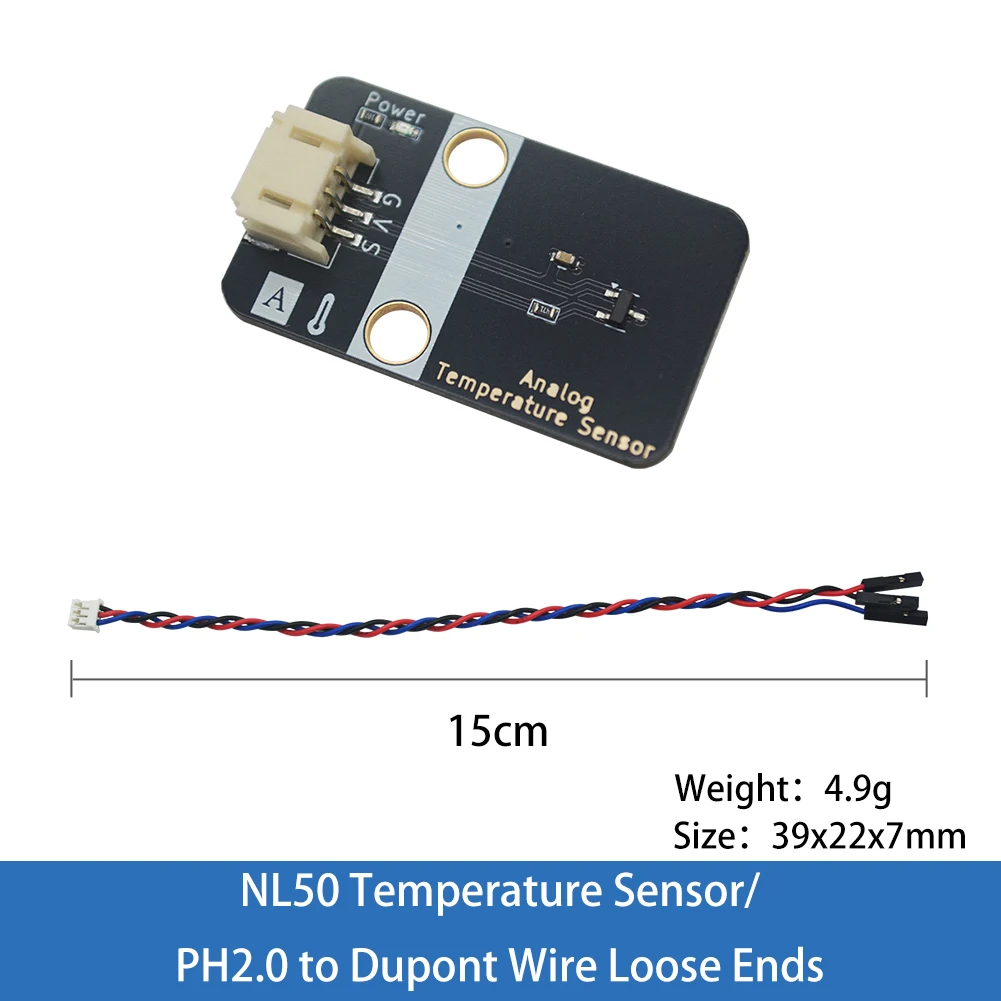 Nl50 Analog Temperature Sensor Module For Temperature Detection, With Reverse - Protection Interface, Suitable For Lego Bricks A