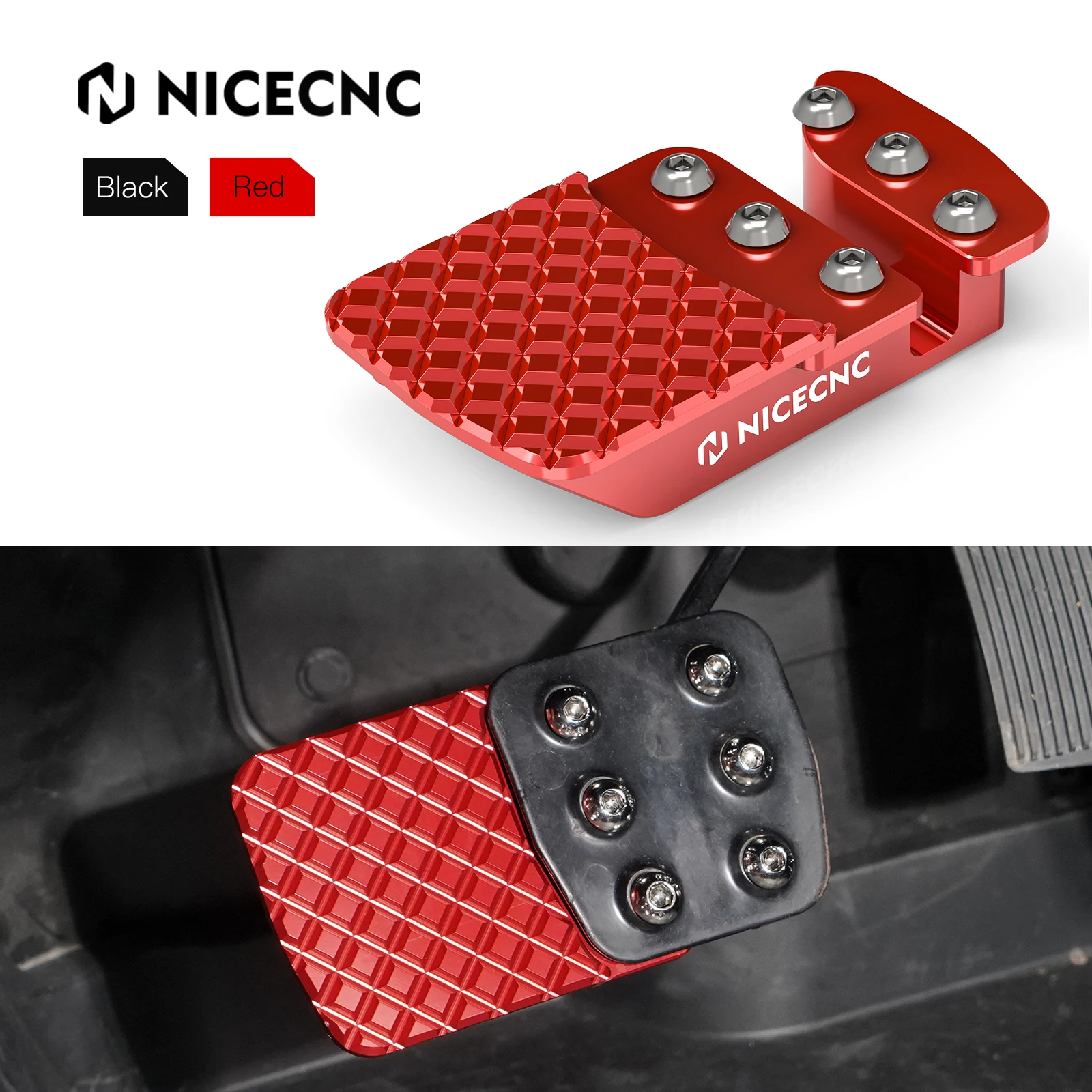 NICECNC UTV Brake Pedal Extender For Can Am Maverick X3 2017-2021 X3 Max R RR X3 R RR 2018-2023 Aluminum Replace 705601453