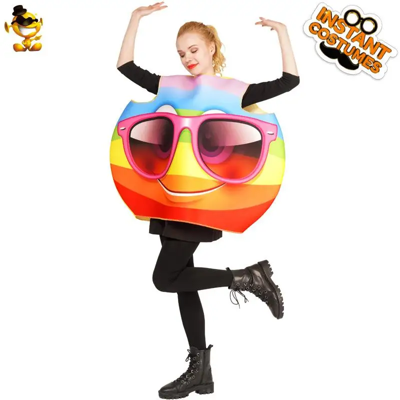 

Adult Performance Costume loween Masquerade Funny Face Outfit Stage Performance Attire Traditional Chinese Ethnic...