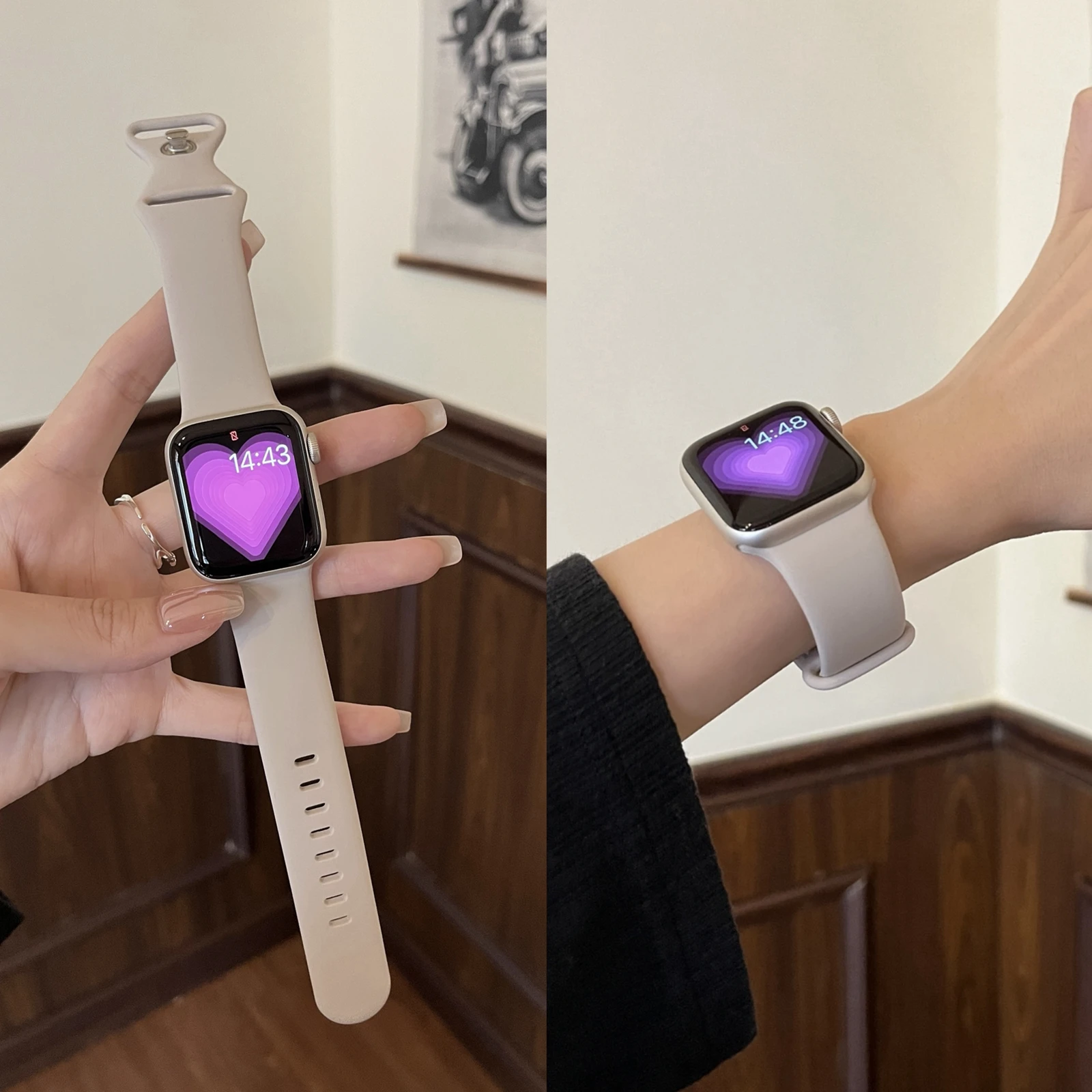 حلقة سيليكون جديدة لساعة Apple Watch Band للنساء Correa لحزام iwatch #1
