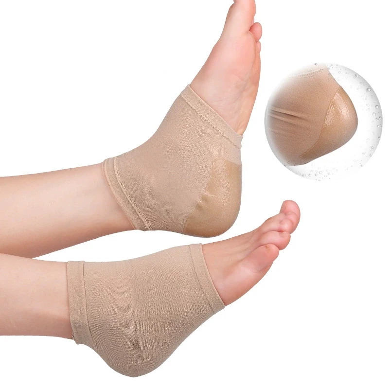 4/2Pc Gel Moisturizing Heel Socks Spa Sock For Foot Care Gel Heel Socks For Dry Feet Dry Cracked Skin Gel Heel Repair Sock Tools