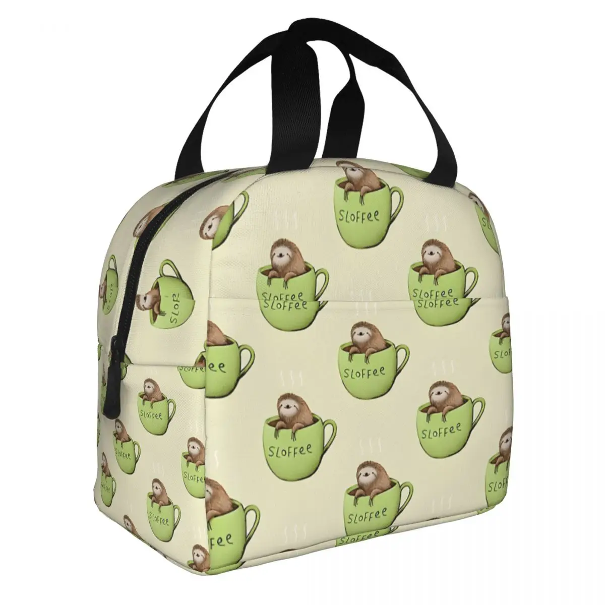 For Women Lunch Container Sloffee Portable Sloth ToteLunch BagSchool