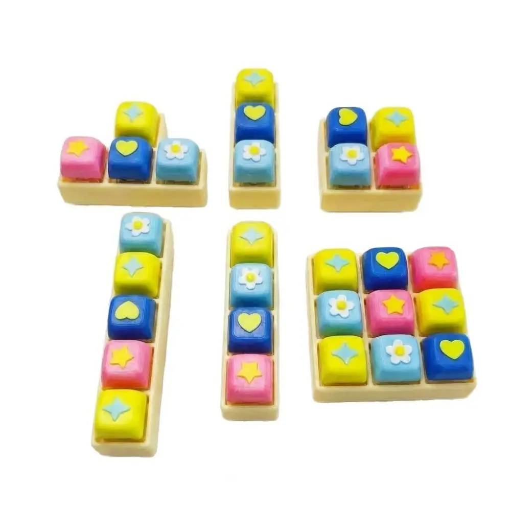 3D Printed Fidget Clicker Keychain Lightweight Smooth Surface Finger Squeeze Sturdy Design Solid Printing Material