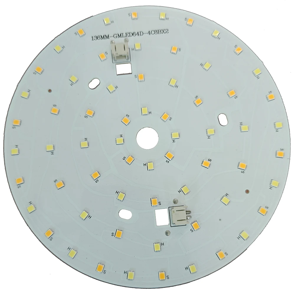 2 Welding Point 24V SMD2835 Dual Colors LED Chandelier Light Source 3000K+6500K Lamp Board