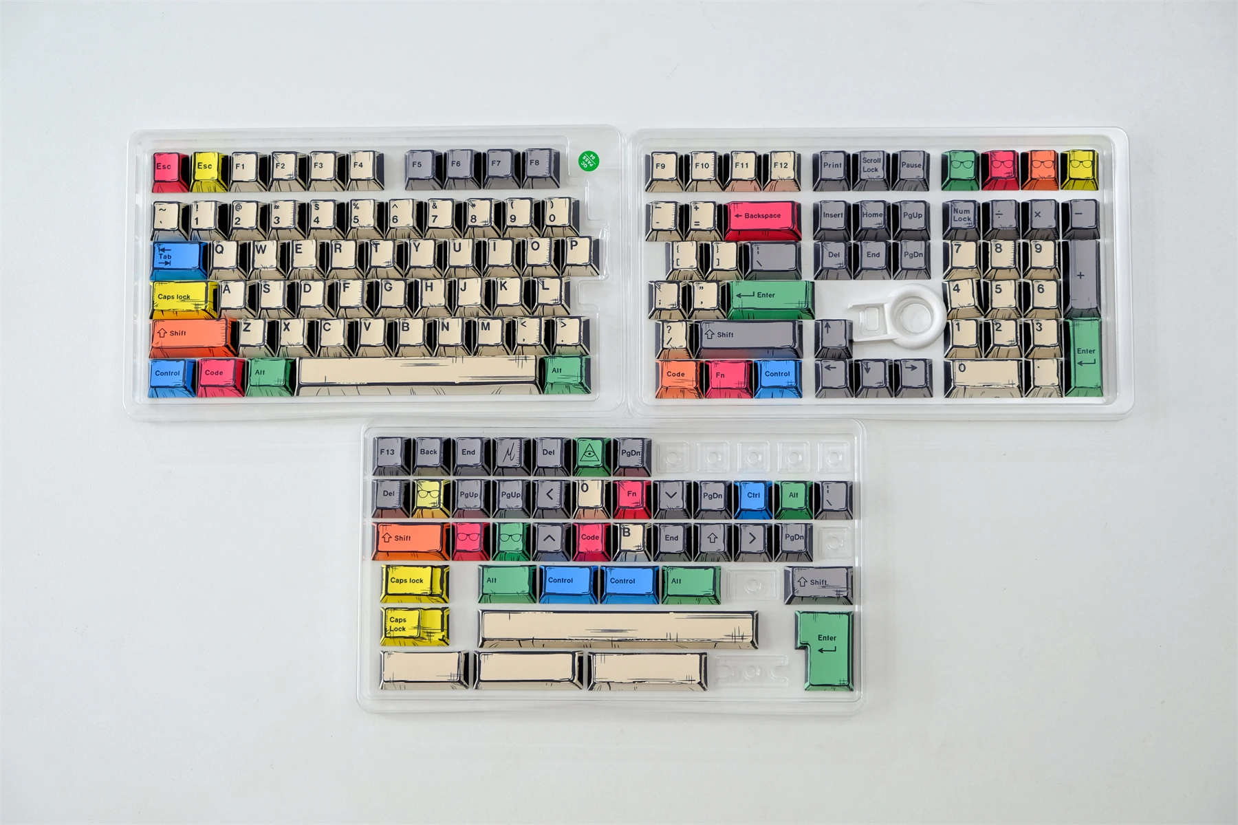 قماش كاريكاتير أغطية المفاتيح العميقة PBT الأصلية غطاء لوحة المفاتيح الميكانيكية عالية التسامي غزلان في حالة سكر، المطر 75 #4