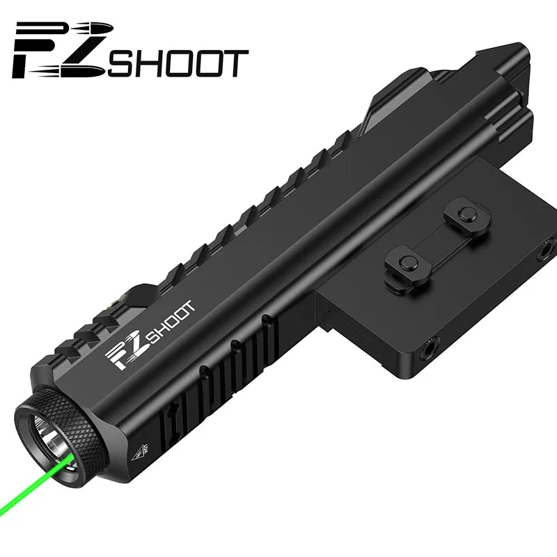 

2400 Lumens Flashlight Green Laser Light Combo For Rifle Compatible with Picatinny and M-Rail EZshoot Tactical Hunting