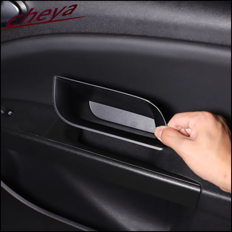 

x2 ABS Plastic Door Storage Box Inner Handle Armrest Container Suitable for Seat Leon 2008-2012 Front door handle storage box