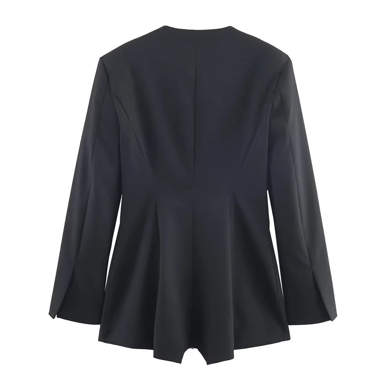 اتجاه أزياء خريف 2025: بذلة مزدوجة الصدر قصيرة الطول مثيرة وشعبية على الطراز الغربي #3