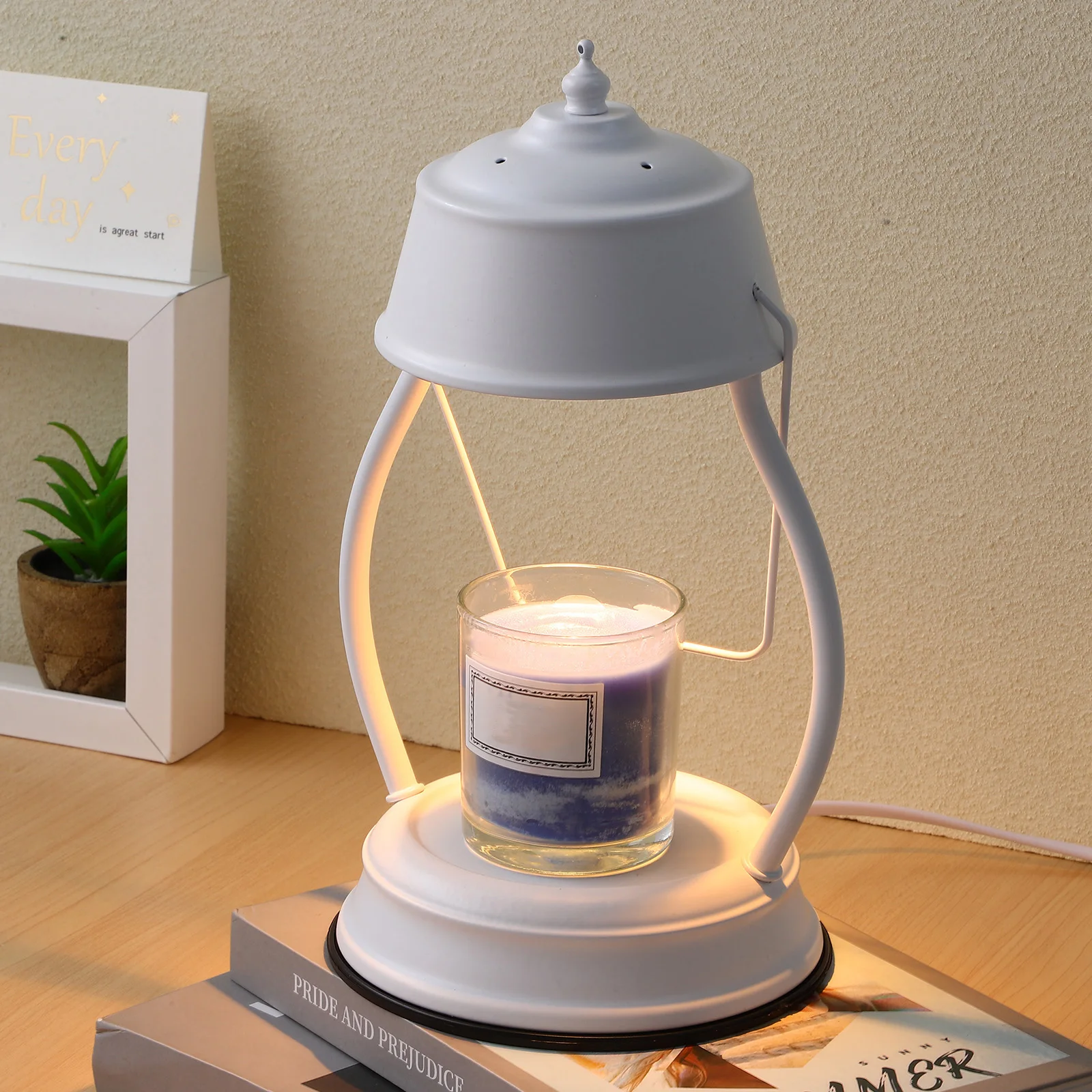 

Vintage Style Dimmable Warmer Lamp Adjustable Brightness For Jar Candles Home Office Decor Table Lamp With