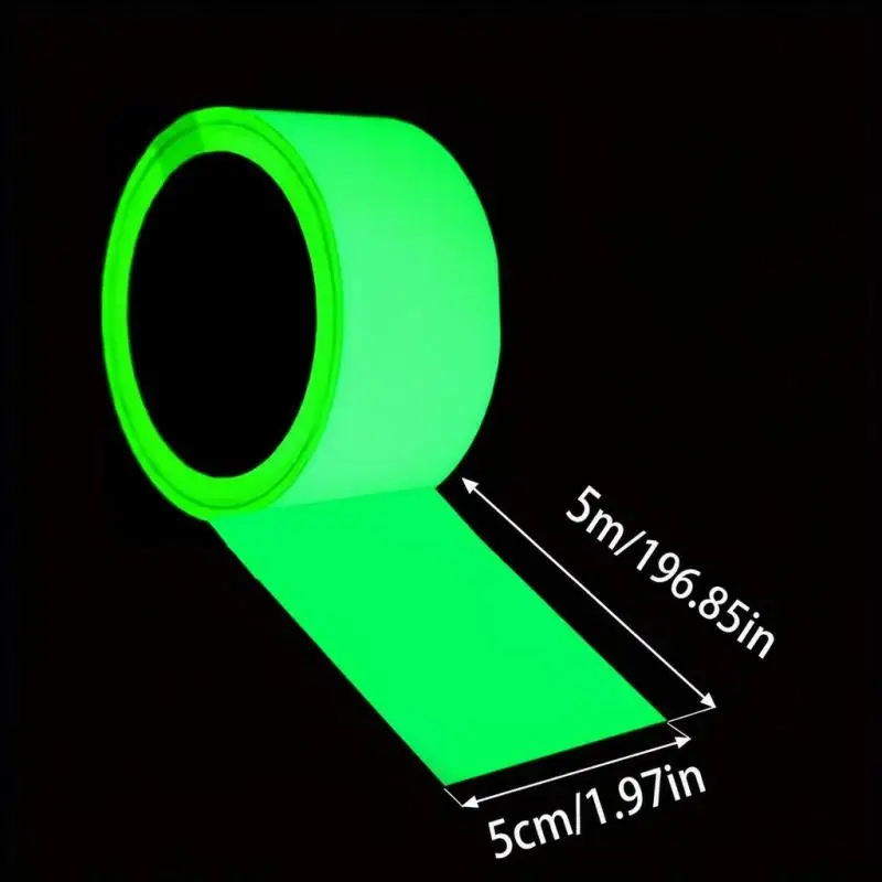 1 Roll Glow In Dark Tape Fluorescent Luminous Self Adhesive Sticker Outdoor Sports Night Decor Home Safety Marking