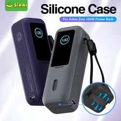 Silicone Protective Case Dustproof Cover Travel Carrying Case for Anker Zolo 25000mAh 165W Power Bank  TF/SIM storage Bag