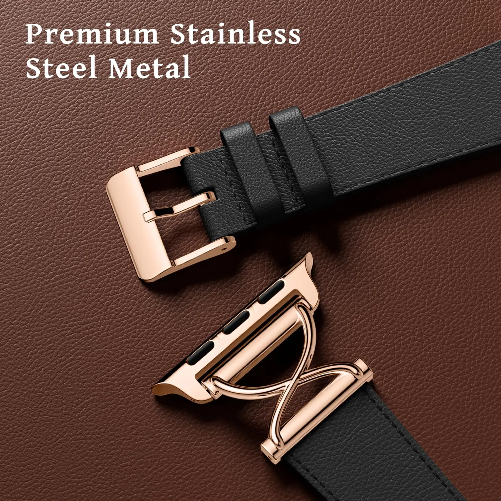 Leather Band For Apple Watch Ultra 3/2/1 Band Women 49mm 42mm 44mm 45mm 40 46mm Luxury Strap For IWatch 11 10 9 8 7 6 SE Correa image 4
