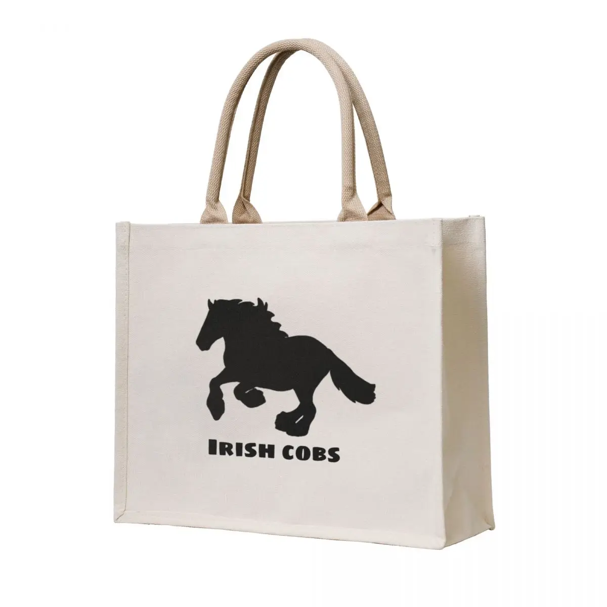 Black Irish Cob Silhouette Tote Bag Canvas shoulder bag tote bags aesthetic custom tote bag Big