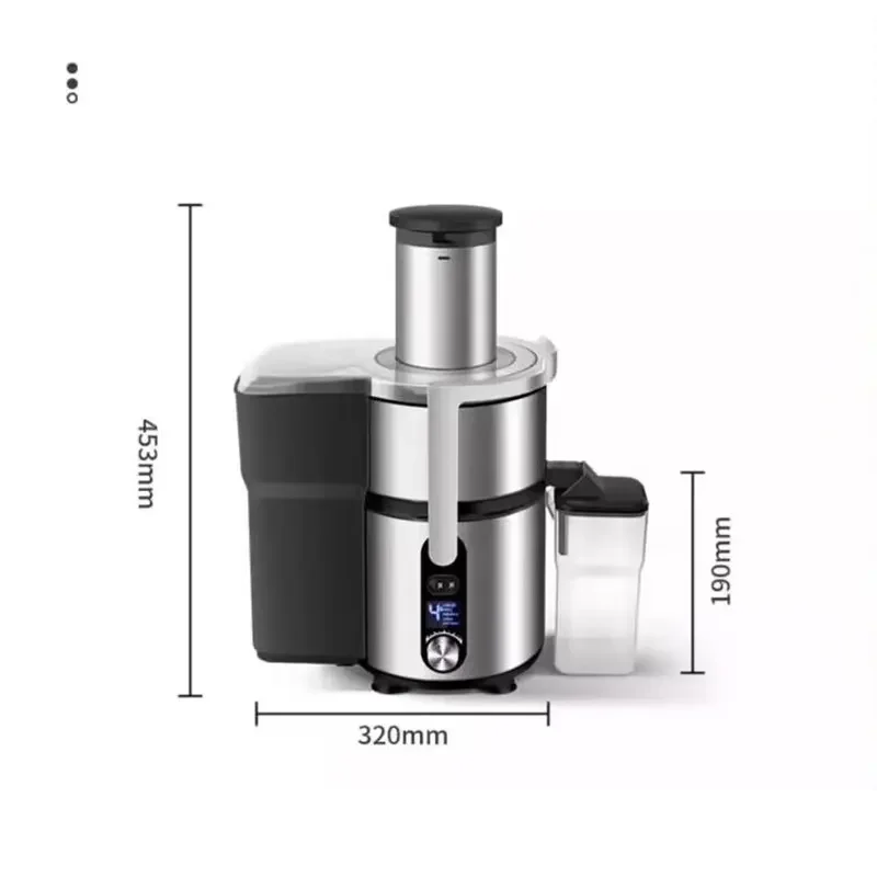 Máquina extractora automática de zumo de fruta, naranja, cítricos, limón, zanahoria, acero inoxidable, prensa eléctrica para el hogar