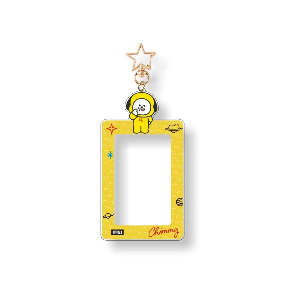 New Cartoon Animation Acrylic Card Holder Tata Chimmy Koya Rj 12Cm Student Id Storage Pendant Gifts Kawaii