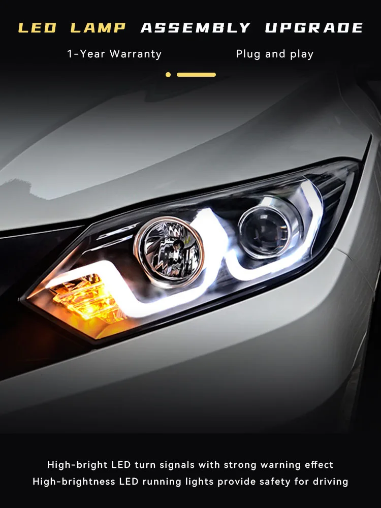 Car Lights For Honda Vezel HRV HR-V 2015-2018 Highlight LED Headlight Projector 2 Lens Head Light Signal Front Lamp Accessories