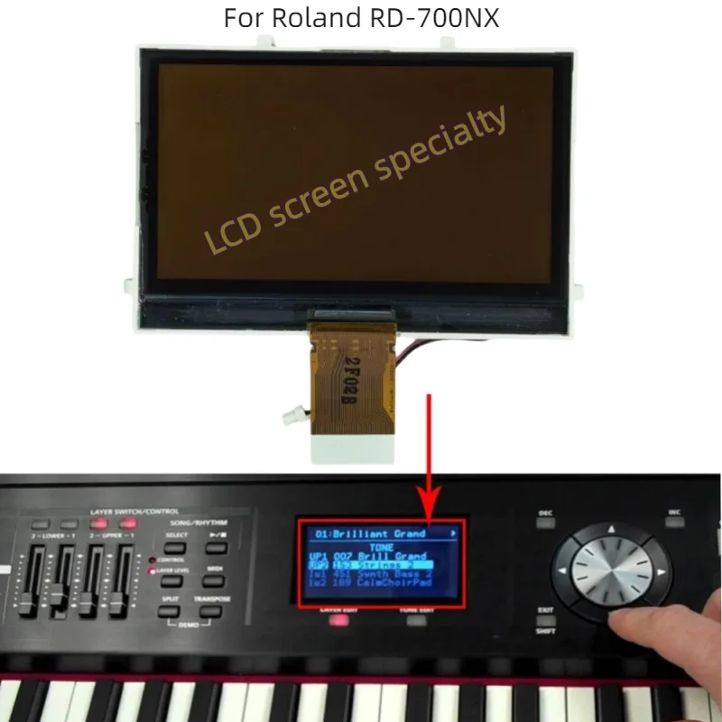 Original LCD Matrix Display Screen for Roland RD-700NX 88-Key