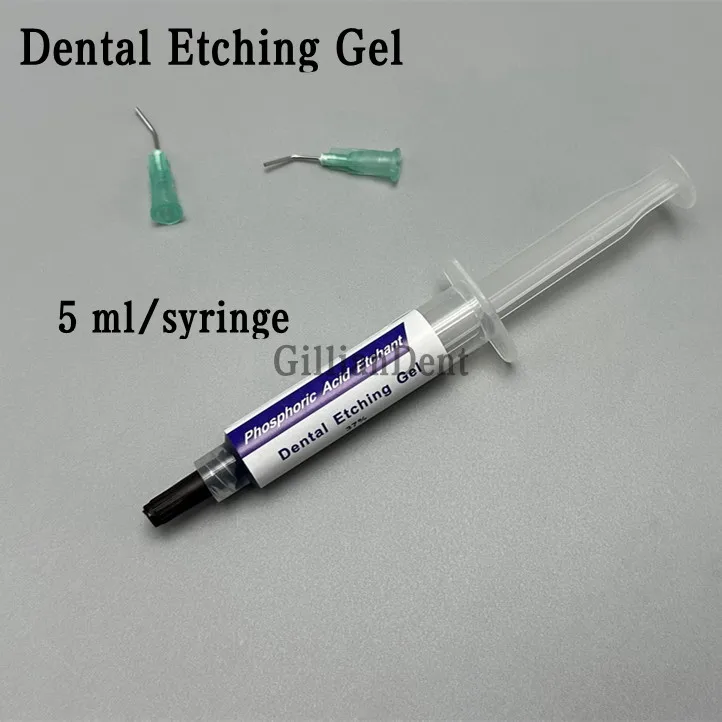 5 ml/Syringe Dental Etchant Adhesive Etch Acid Etching Gel Agent 37% Phosphoric Acid Dentist Material Bond Teeth Glue