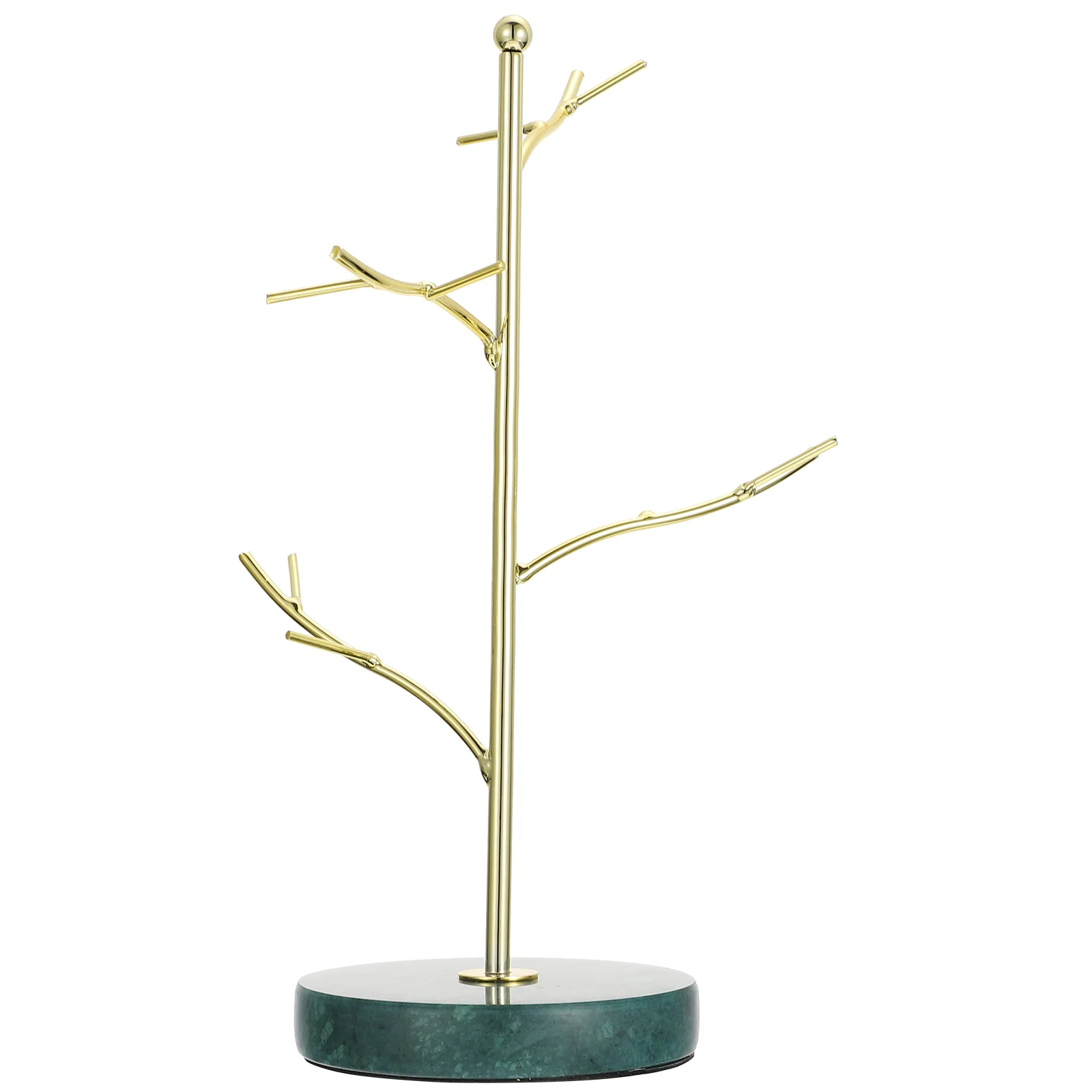 

Marble Jewelry Stand Durable Alloy Unique Design Hanging Rack Decoration Restaurant Cafe Living Room Bedroom Study Cabinet