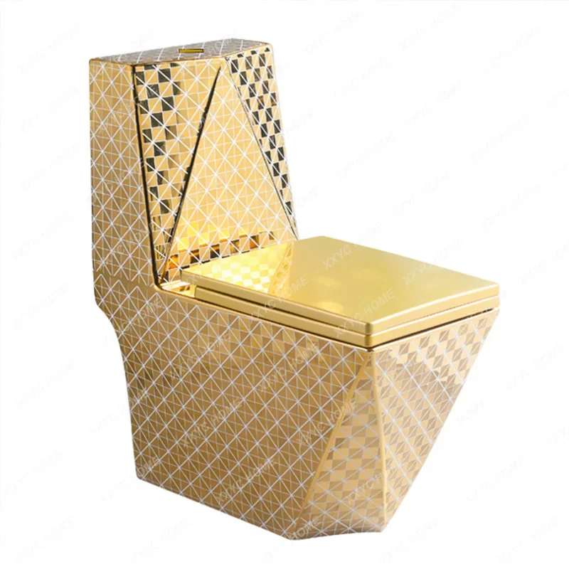 

Golden Toilet Hotel Bathroom Ceramic High-End Toilet Pumping Deodorant