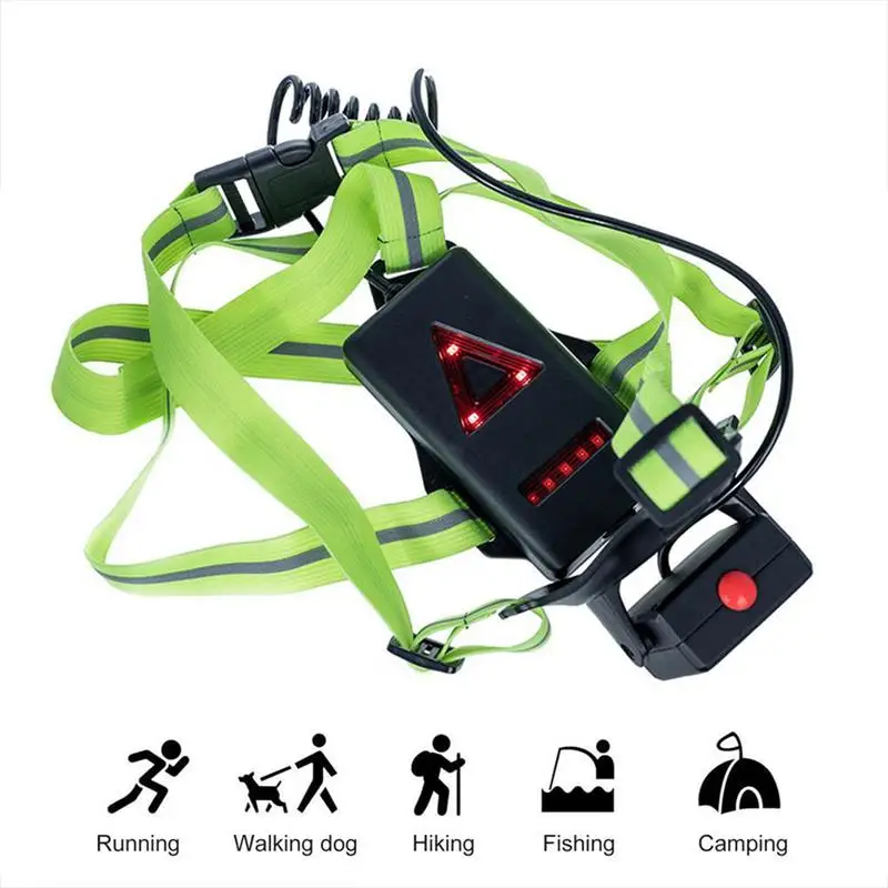 Running Chest LED Light Rechargeable Security Warning 3 Modes Lamp Outdoor Flashlight Camping Mountaineering Runners