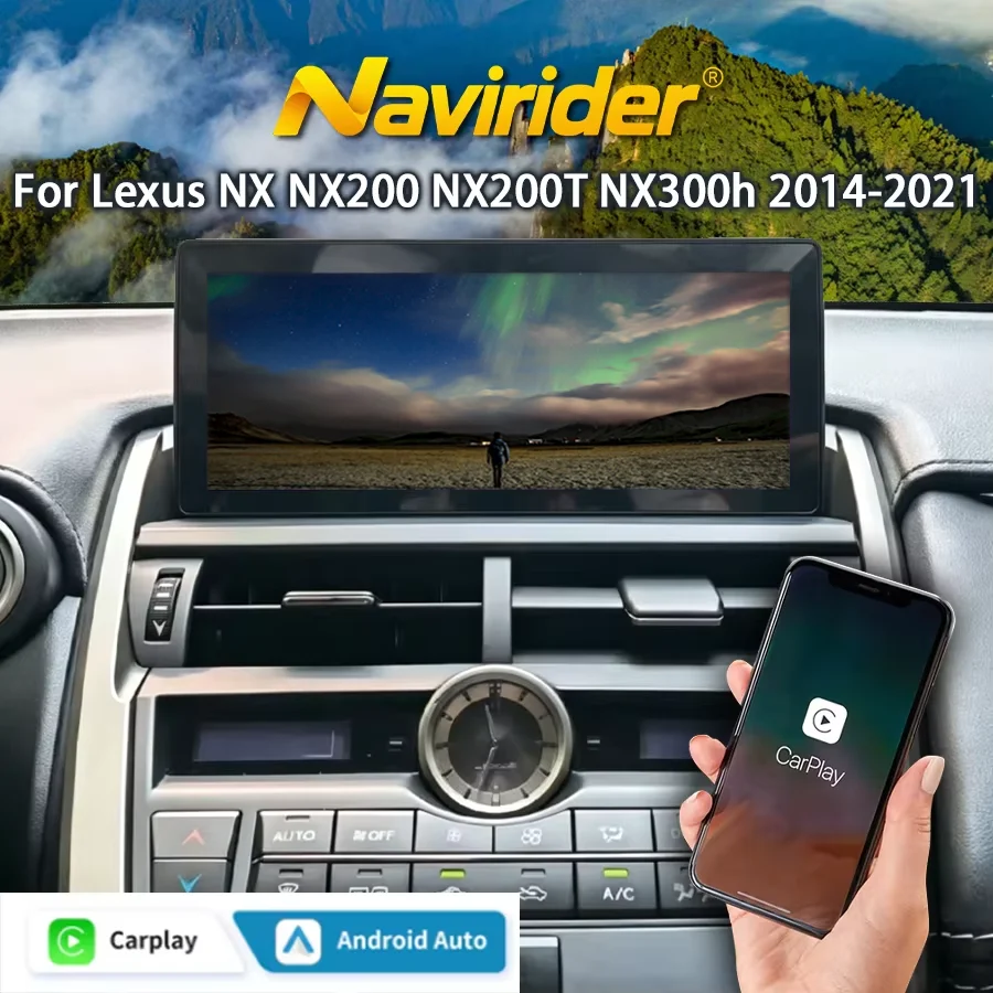 For Lexus NX NX200 NX200T NX300h 2014-2021 Multimedia Video Player Head Unit Navigation Android touch screen Wired Car Play Auto