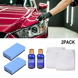 2 Bottles 9H Car Auto Oxidizing Liquid Ceramic Glass Coating Superhydrophobic  Anti-Scratch Auto Ceramic Glass Coat Liquid