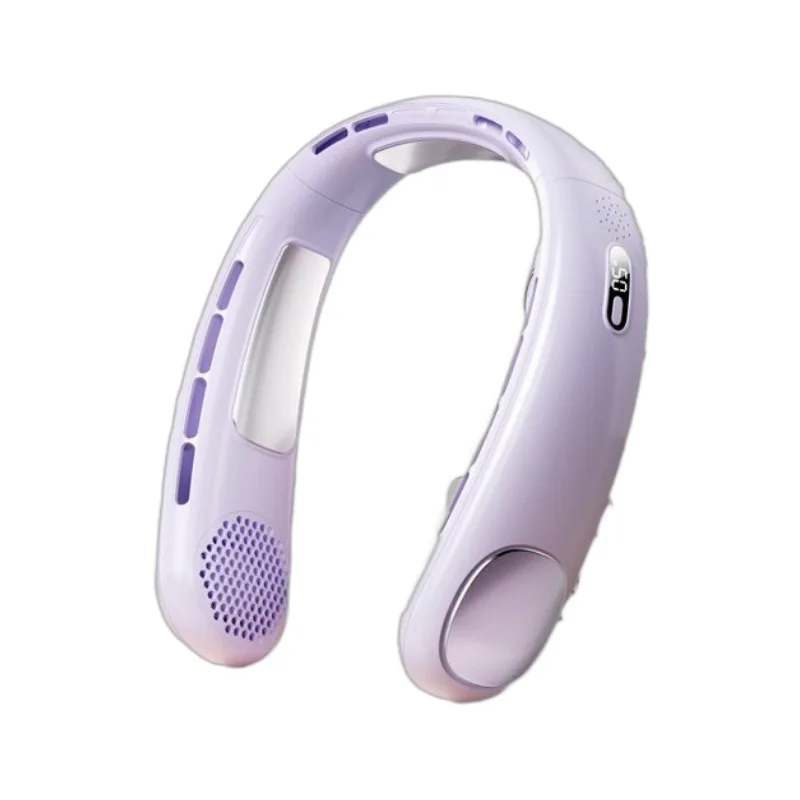 Neck fan Five-speed bladeless fan Cooling High wind Lazy portable charging Long battery life Neck fan