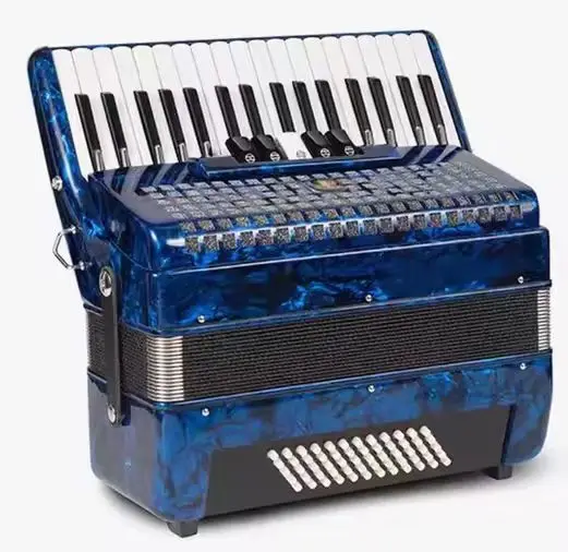 34 Key 60 Bass Wood Keyboard Portable Professional Diatonic Accordion