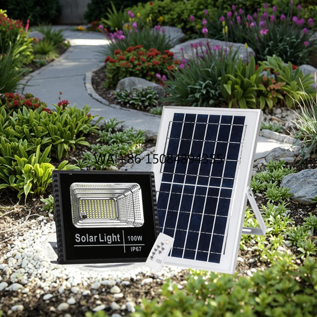 Remote Control Floodlight Solar Lighting 25W 40W 60W 100W 200W Waterproof Led Solar Flood Lights for Garden