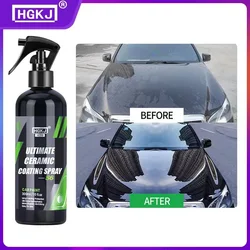 HGKJ 9H Ceramic Car Coating Liquid Glass Wax Paint Care Polishing Paste Nano Hydrophobic Quick Coat Car Care Kit Auto Detailing