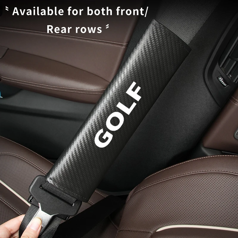 

Car Carbon Fiber Patterned Seat Belt Shoulder Protection For VW Golf Polo T5 Passat b6 Tiguan Scirocco Sagitar Touareg Touran