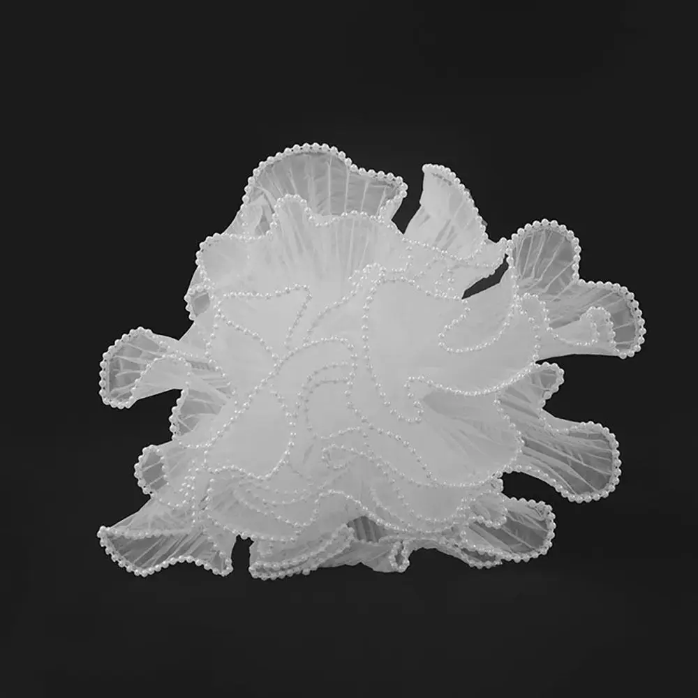 1Pcs Pearl Lace Flower Wrapping Cloth Handmade Bouquet Florist Gift Wrapping Mesh Romomatic Roll Wave Yarn Gift Packaging Paper