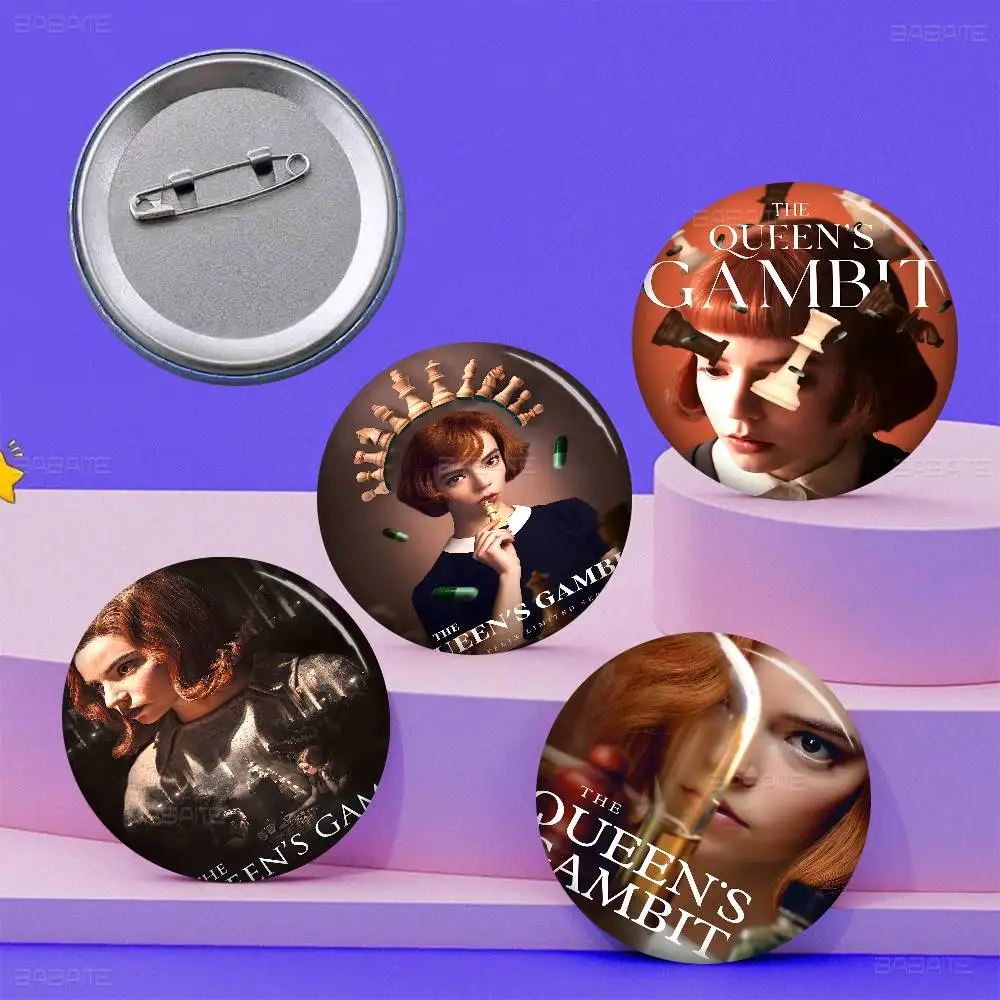 The Queen S Gambit Movie 58mm Animals Funny Brooches Badge Backpack Clothes Gift Accessory
