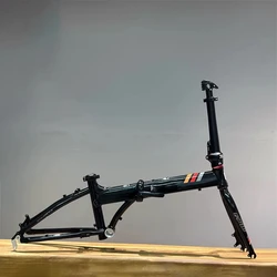 20 Inch Foldable Bike Frame Aluminum Alloy Material Fits Disc-brake With Seatpost and Stem 406 451 Rims Cycling Parts