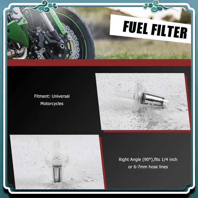 

Премиум 1 шт. универсальный мотоциклетный прямоугольный линейный топливный фильтр 1/4 дюйма 6 мм шланги для KAWASAKI Yamaha