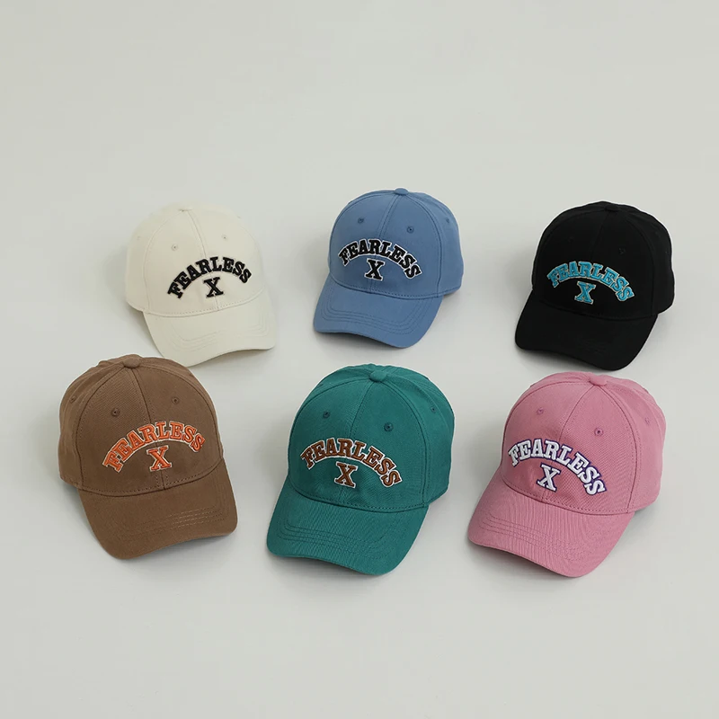 Spring Summer Baby Baseball Hats Embroidery Letter Pattern Outdoor Children Sun Hat Cotton Peaked Caps For Kids Boys Girls