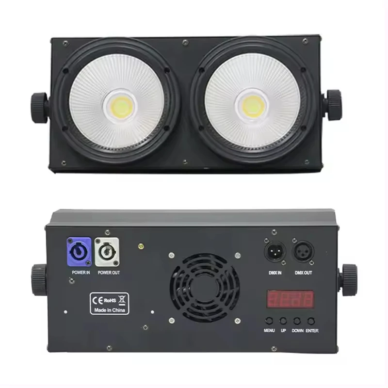 Imagem -05 - Cob Led Blinder Light Branco e Âmbar Stage Show dj Wedding Club Bar Party Iluminação Dmx Event Show 2x100w