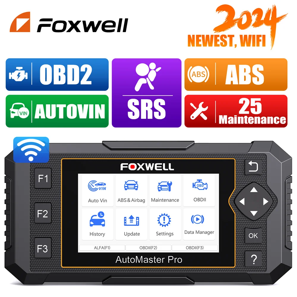 FOXWELL NT650 Pro OBD2 Automotive Scanner SAS A/F OIL EPB BRT TPS 26+ Reset Bidirectional Auto Car Diagnostic Tool  Wifi Update