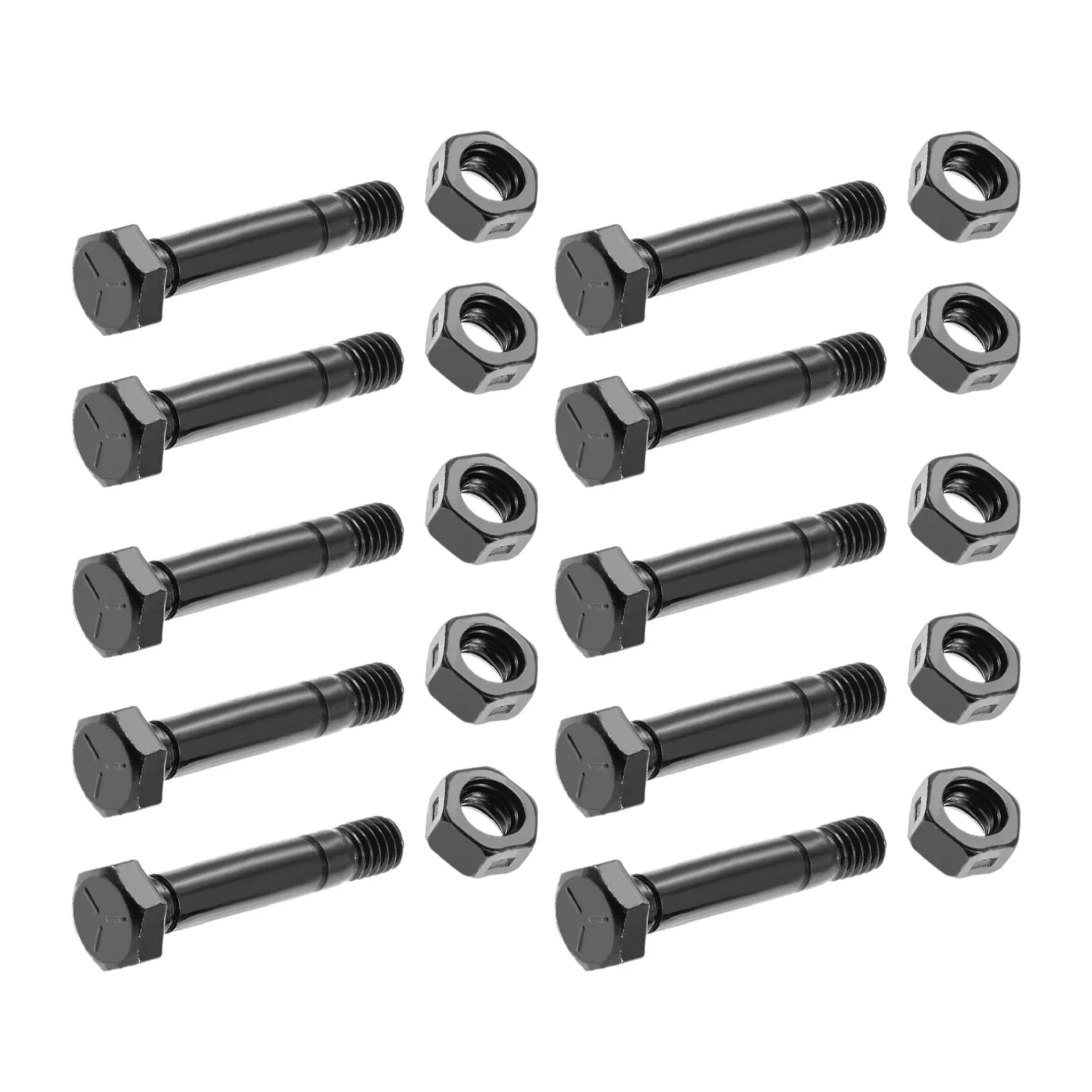 10 Sets Snow Blower Shear Pins and Nuts Fits for Ariens 52100100 521001 00659100 John Deere AM136890 Rotary 5575 Snowthrower