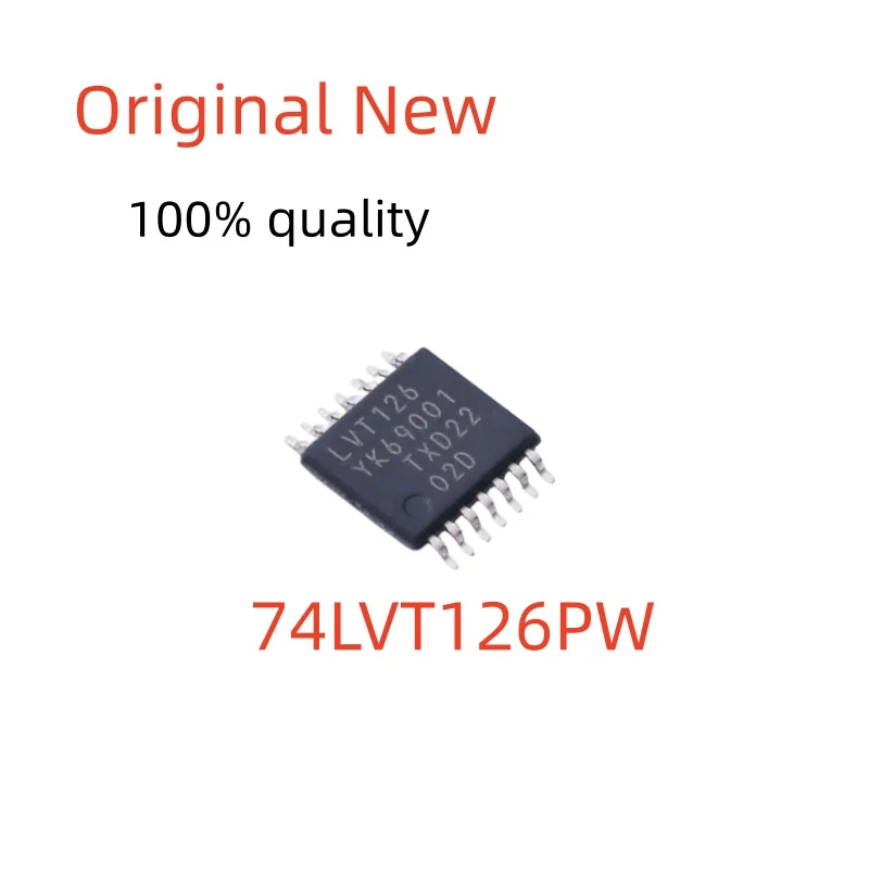 100% NEW 74LVT126PW 118 4 Channel Non‑Inverting Buffer 3‑State Output TSSOP‑14 Buffer Driver IC 2.7V‑3.6V